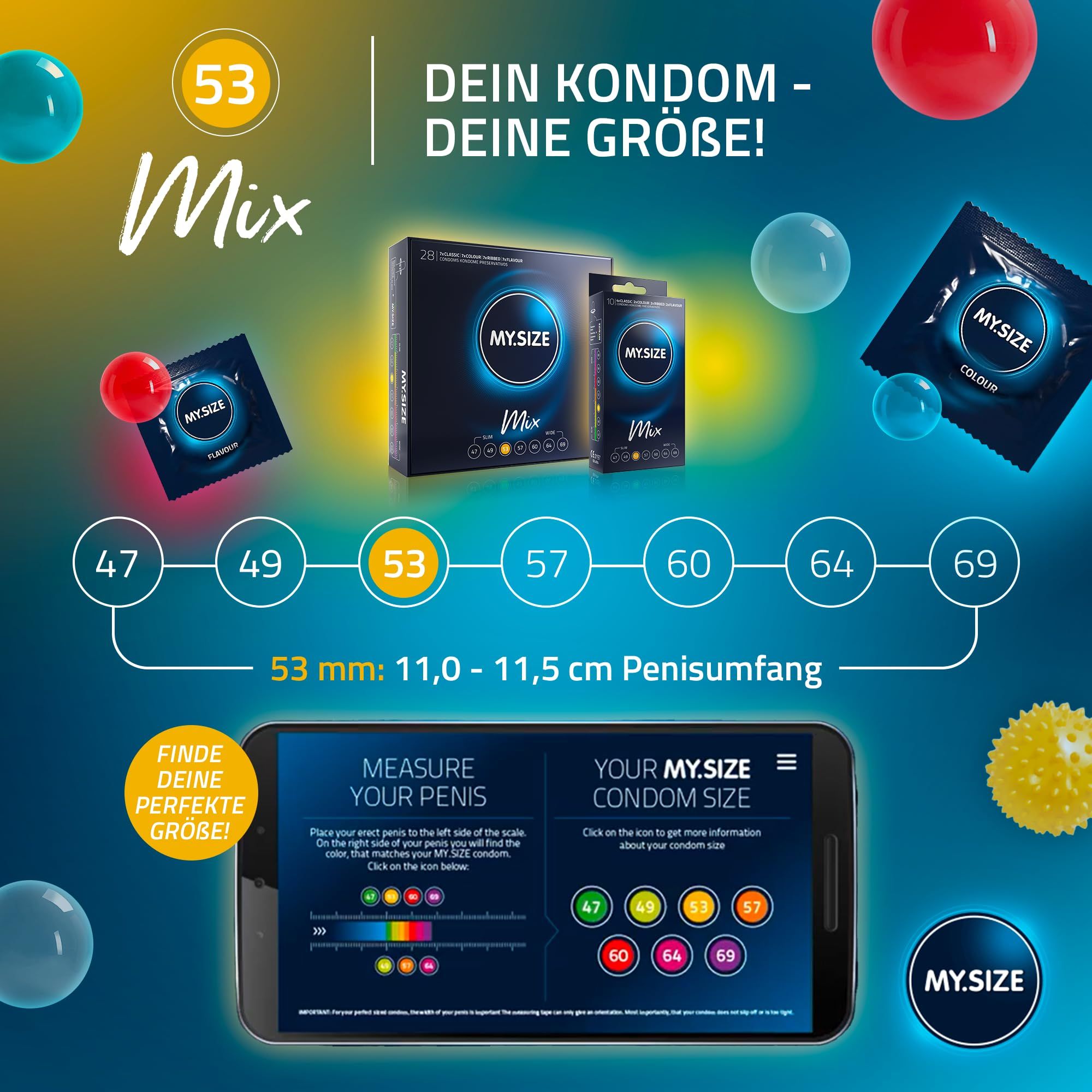 MY.SIZE Mix Preservativi Taglia 3 53mm
