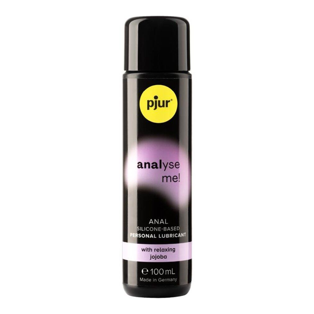 Flacone nero pjur® Analyse Me! Lubrificante, 100ml, con jojoba.