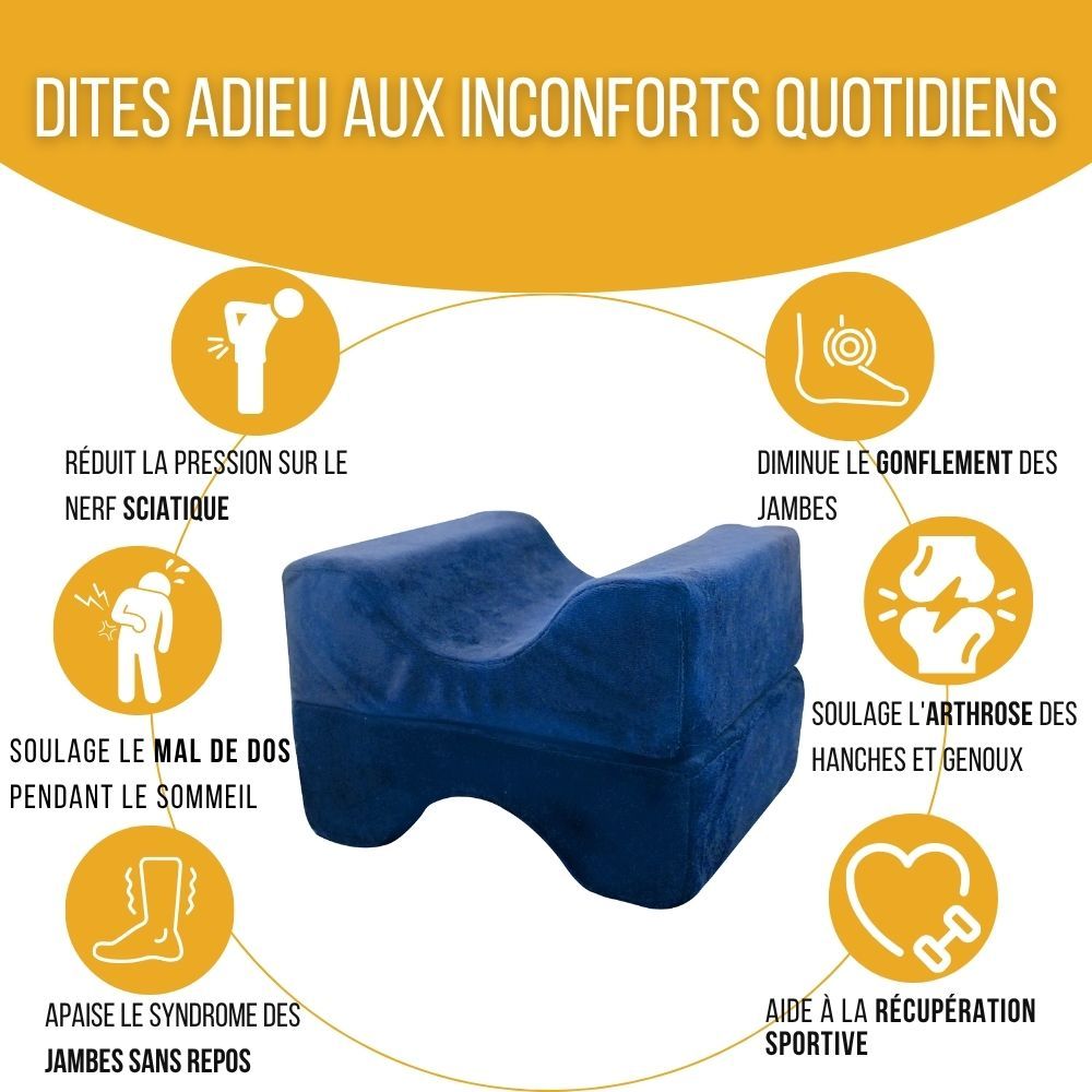 INPHYSIO Cuscino divaricatore per gambe con fodera bianca extra