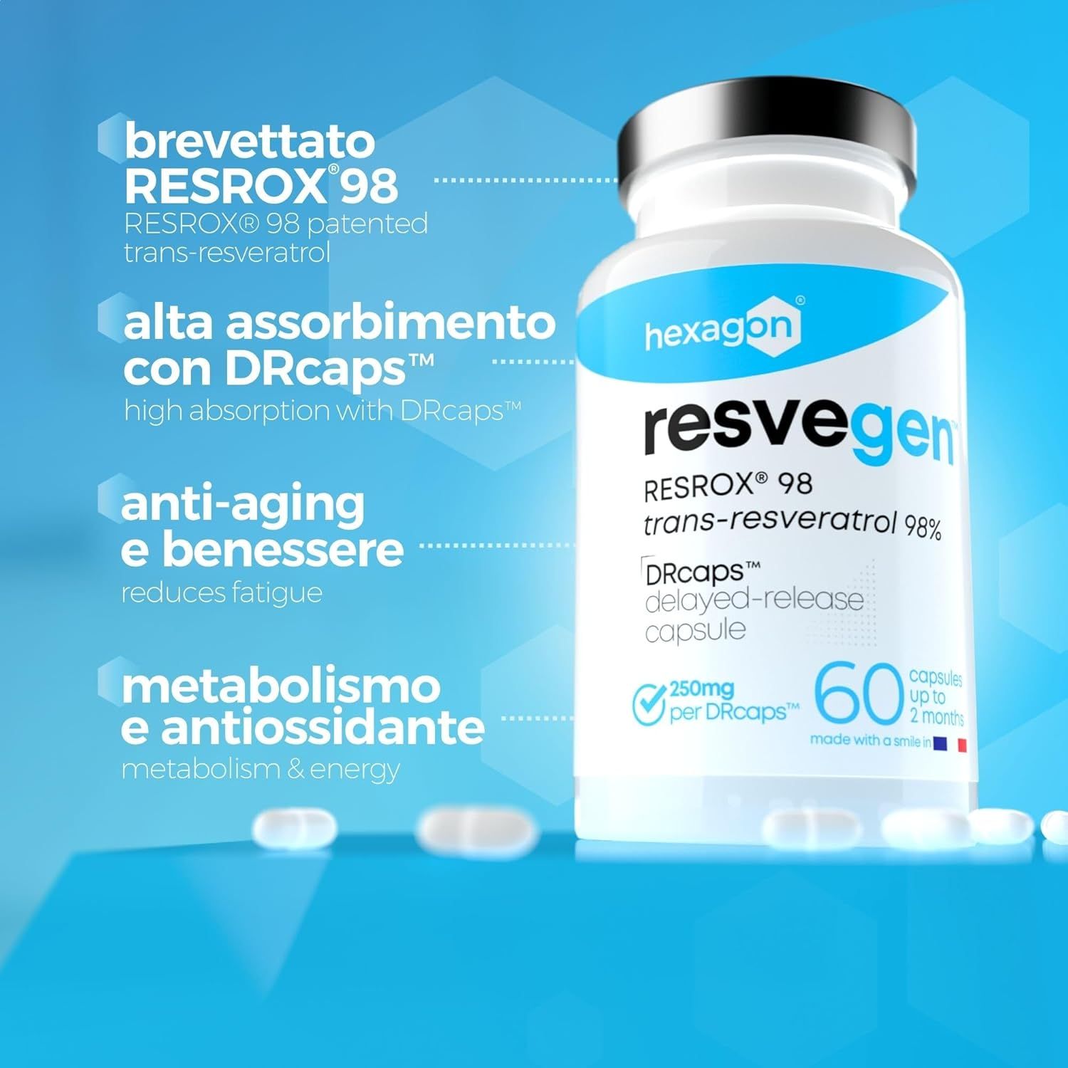 Hexagon Resveratrolo Capsula