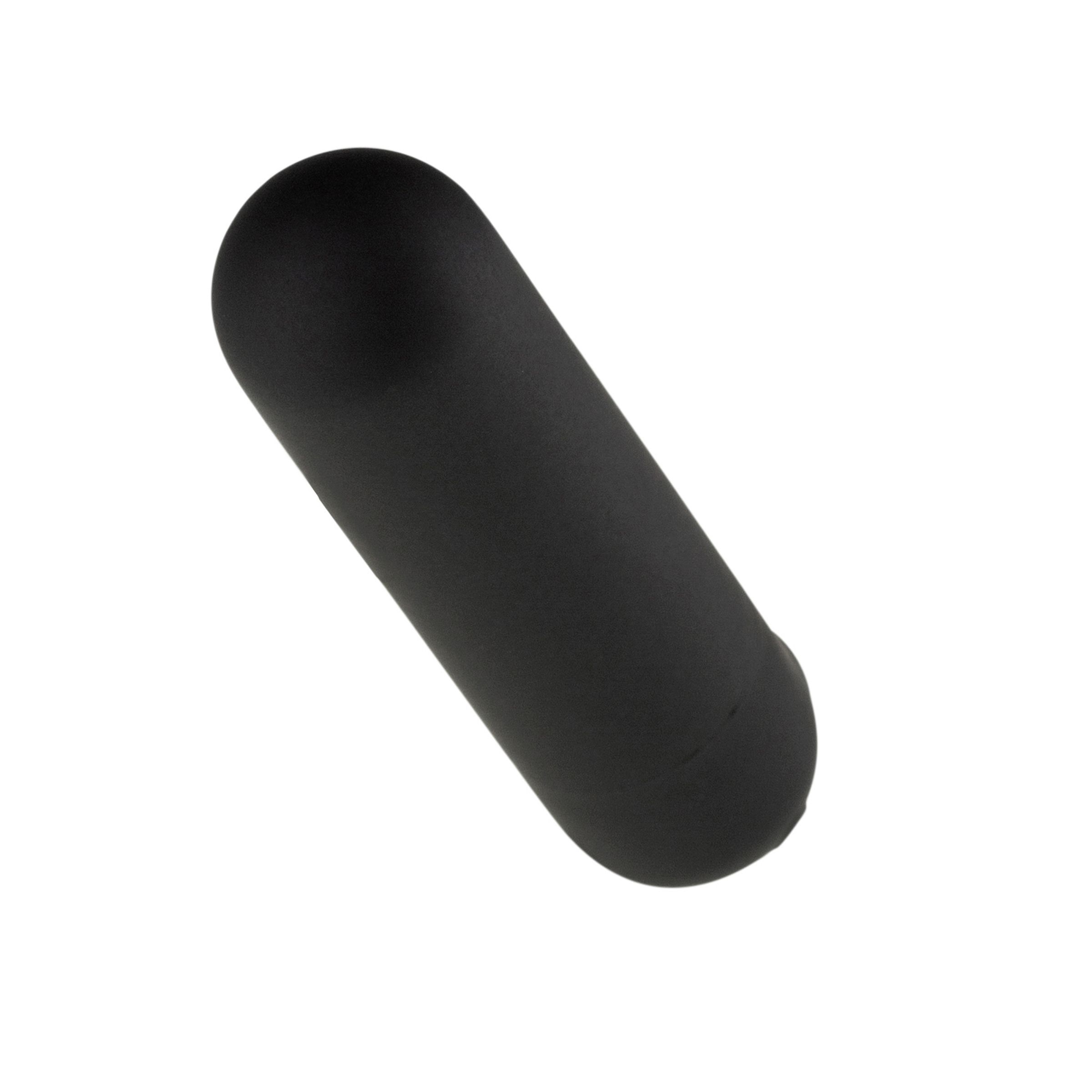 Prodotto cilindrico nero con estremità arrotondate. La superficie è opaca.