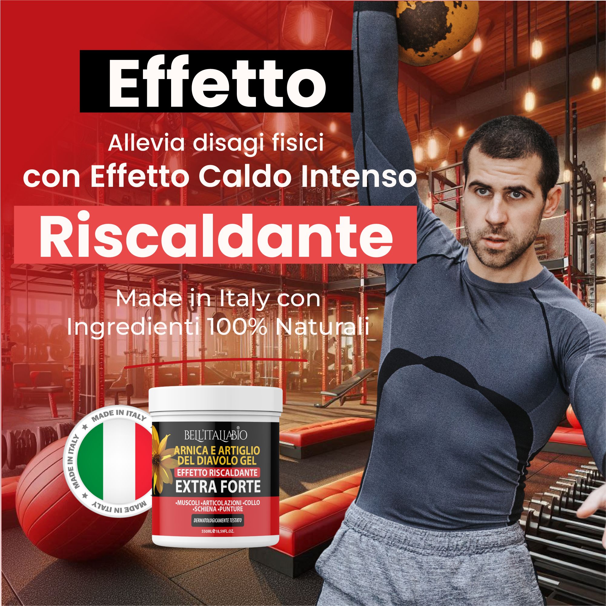Arnica e Artiglio del Diavolo Gel Riscaldante Extra Forte 550ml