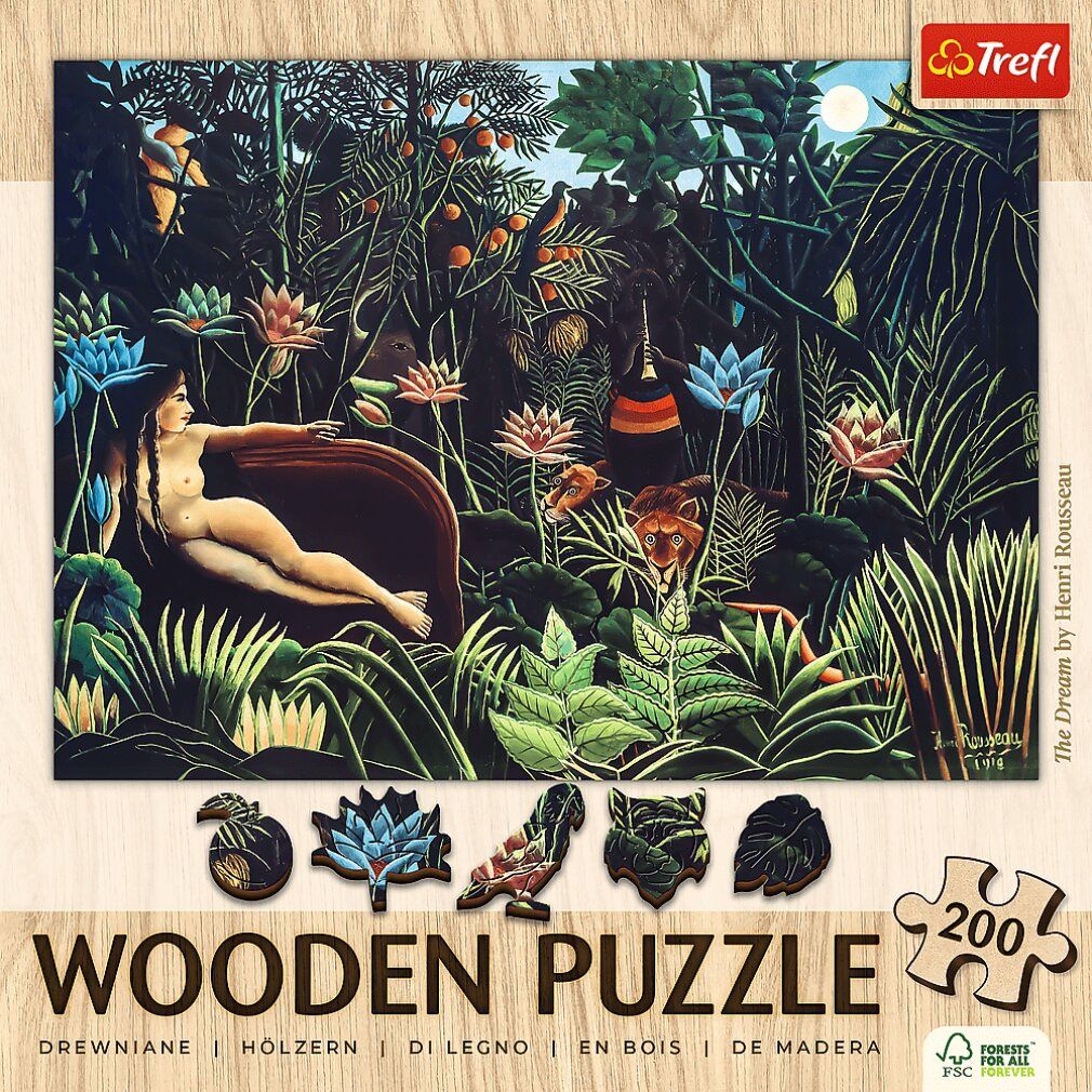 Puzzle in legno trefl Art: Henri Rousseau - Il sogno 200 pezzi