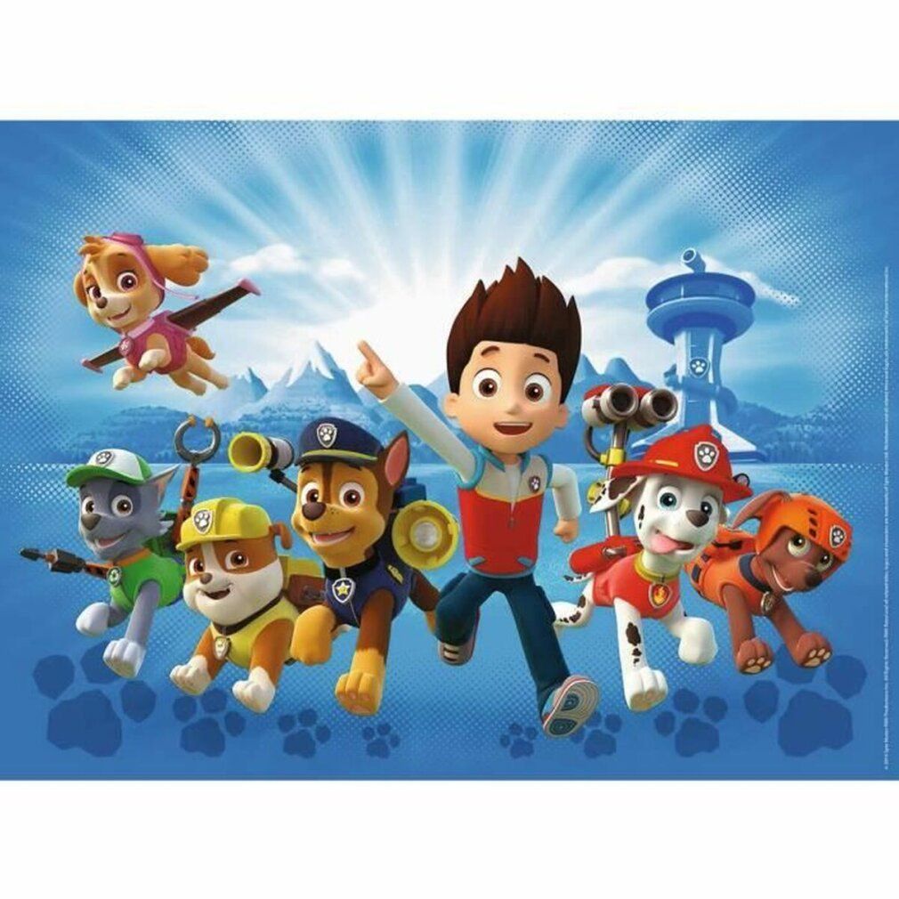 Puzzle Paw Patrol. I personaggi sono raffigurati su sfondo blu. Senza confezione.