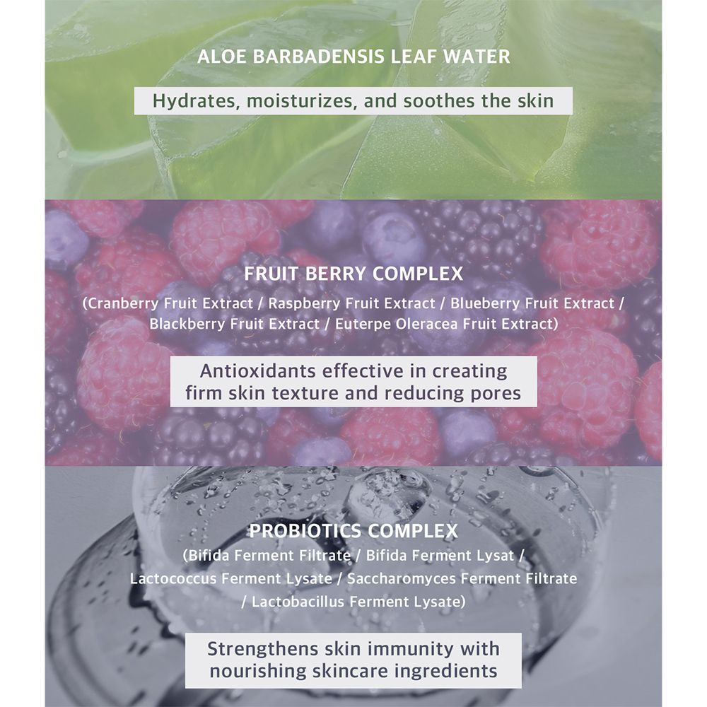 Ingredienti del BLACK ROUGE Thin Layer Velour Cushion Foundation: Aloe Vera, complesso di frutti di bosco, complesso probiotico. Testi.