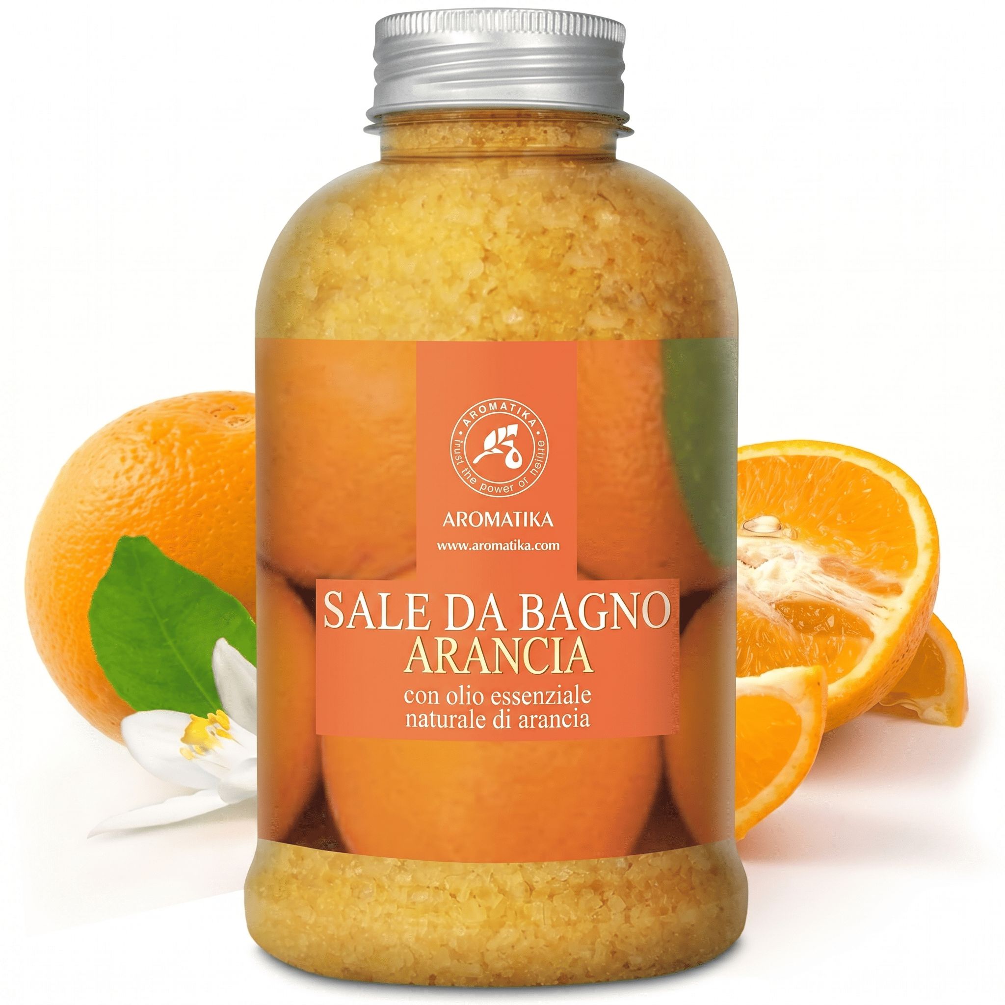 Sale da bagno AROMATIKA con olio essenziale naturale di arancia