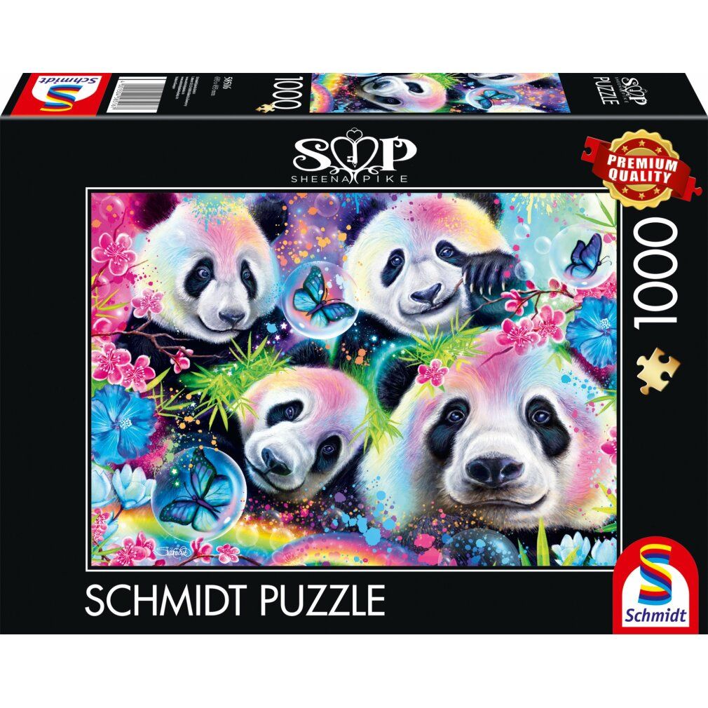 schmidt Puzzle Neon: Pandas 1000 pezzi