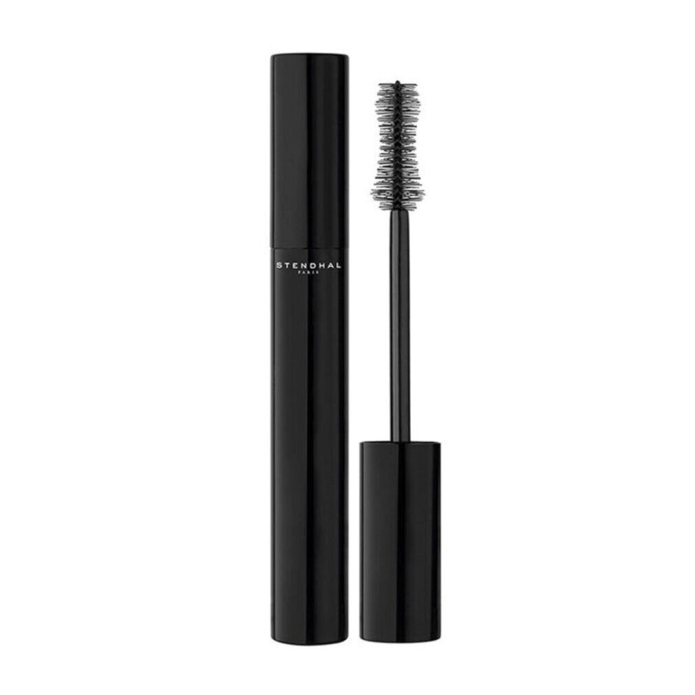 Spazzola per mascara nera accanto a un tubo di mascara nero. Scritta: Stendhal Paris.