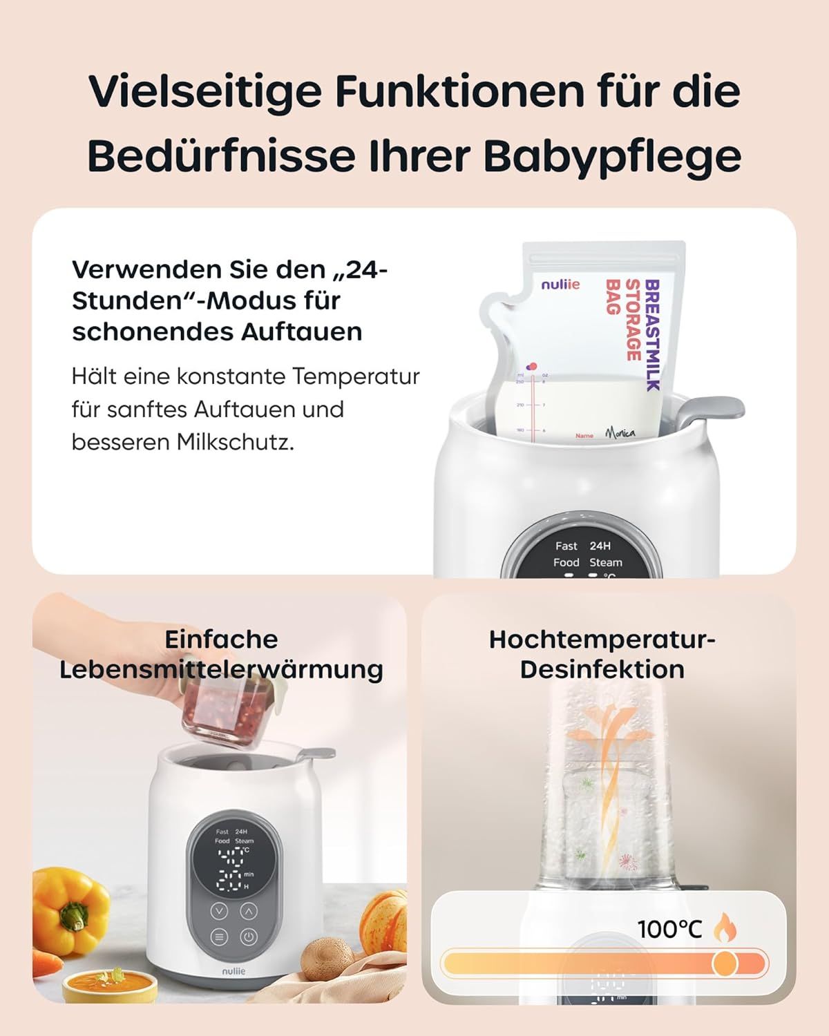 Nuliie Scaldabiberon Elettrico 10-in-1