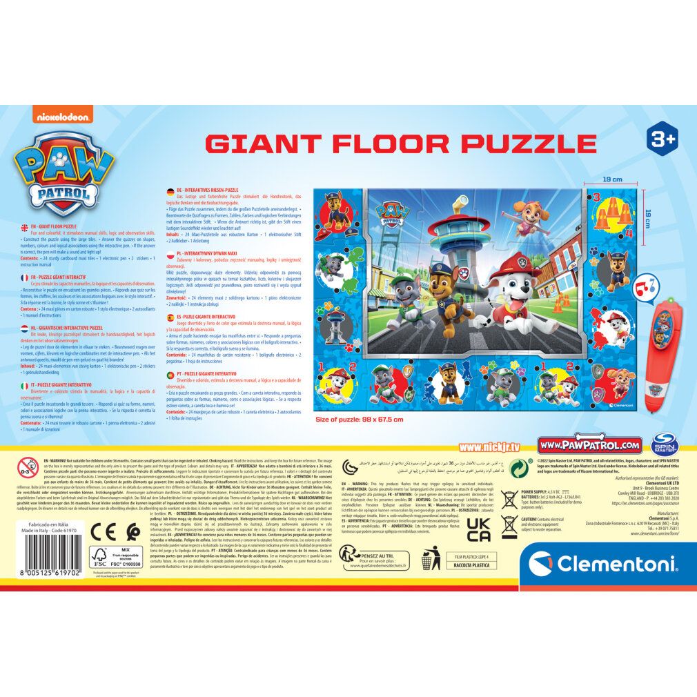 Puzzle a quiz del ragazzo dei Paw Patrol