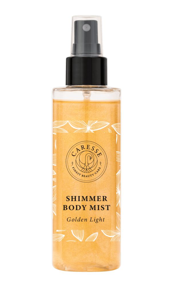 CARESSE shimmer body mist golden light