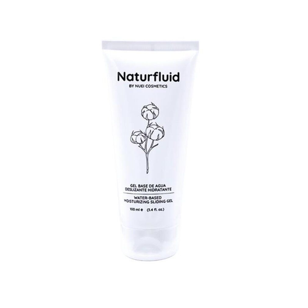 Tubo bianco di gel lubrificante Naturfluid a base d'acqua, 100 ml.
