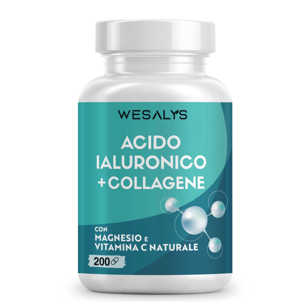 WESALYS® Acido Ialuronico + Collagene - Integratore alimentare per la Pelle e Articolazioni