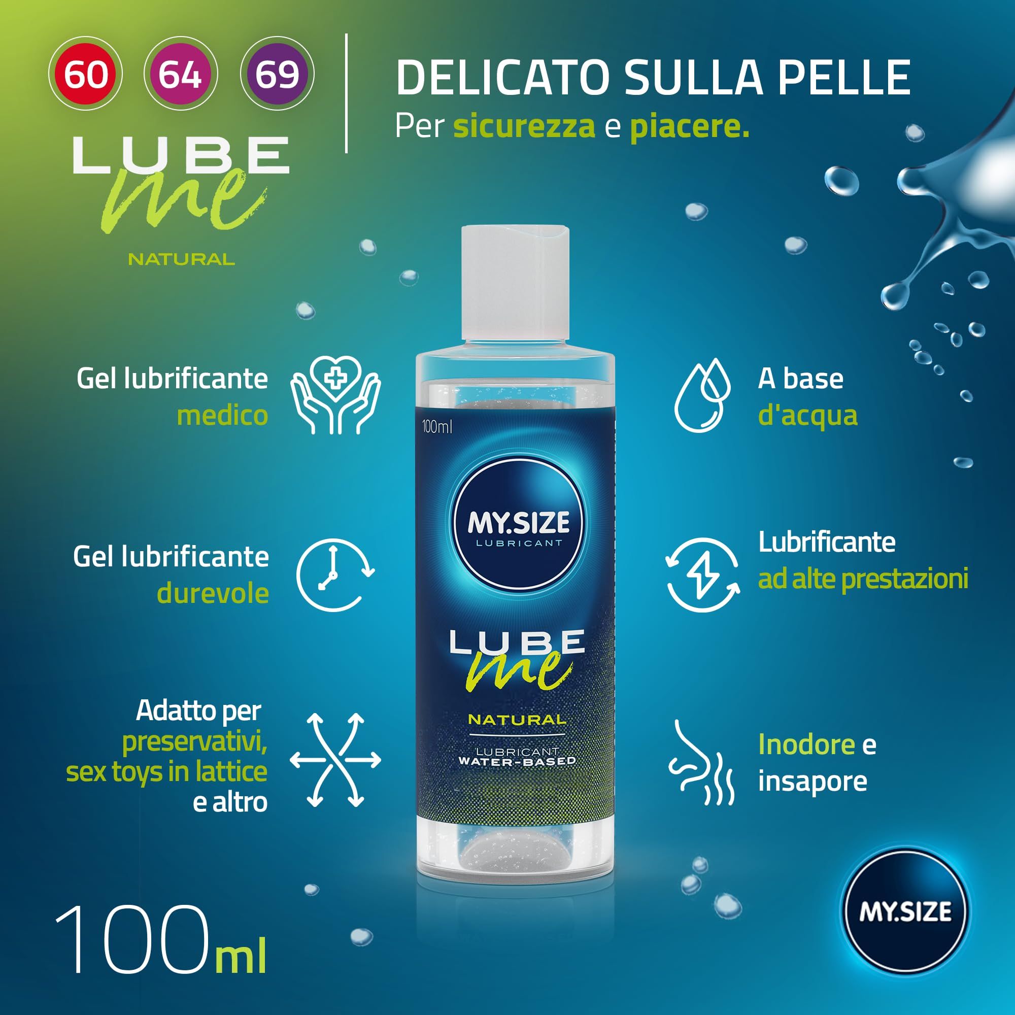 MY.SIZE Preservativo + Gel Lubrificante Set Lube Me Natural