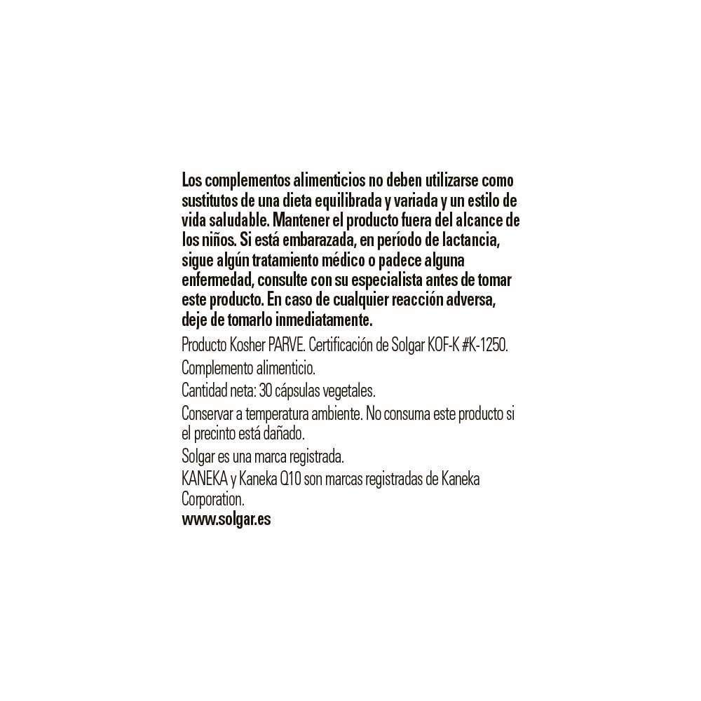 SOLGAR CoQ-10 (Coenzima Q-10) 200 mg