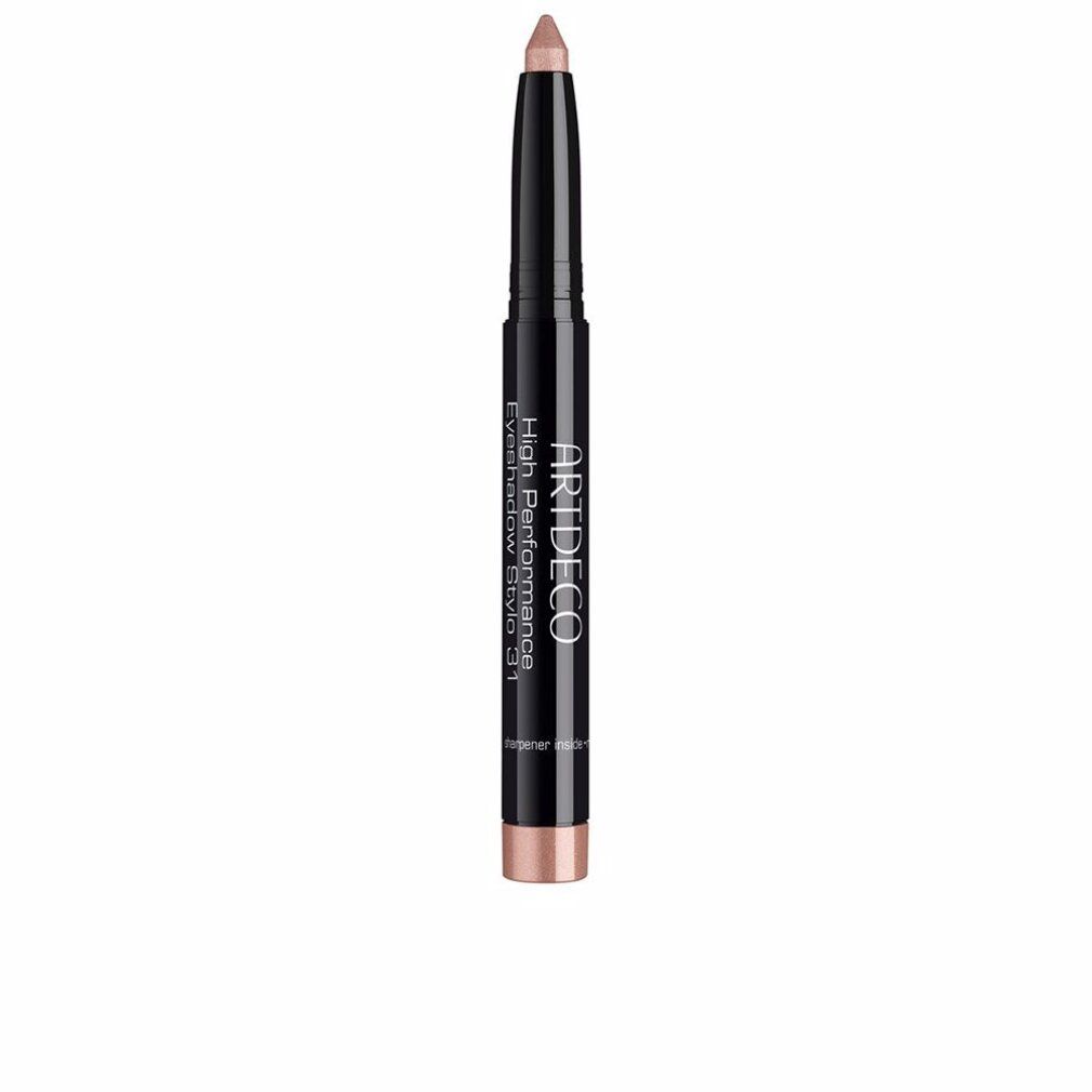 Artdeco High Performance Eyeshadow Stylo Olden Sand. Matita nera con punta beige. Nome e marchio del prodotto visibili.