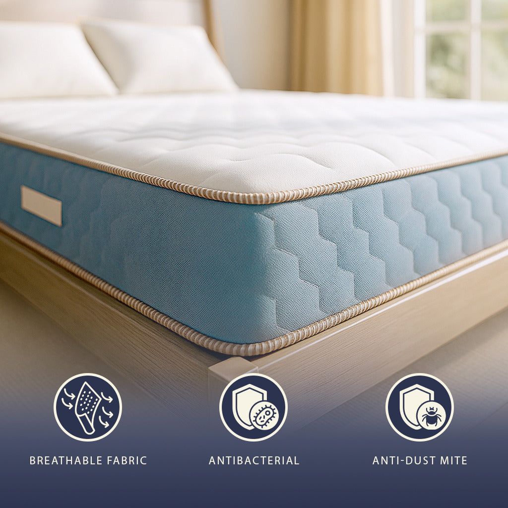 The White Stone Materasso Ortopedico 80x190 cm con Altezza di 21 cm | Ergonomico e Traspirante