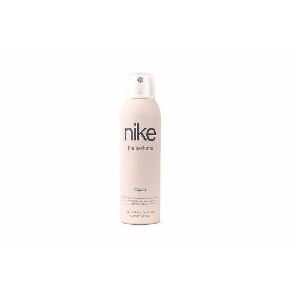 Nike The Perfume Woman Deodorant Spray, lattina rosa chiaro con cappuccio bianco.