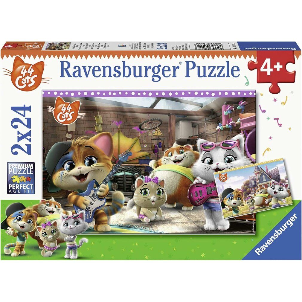 Puzzle ravensburger 44 gatti 2x24 pezzi