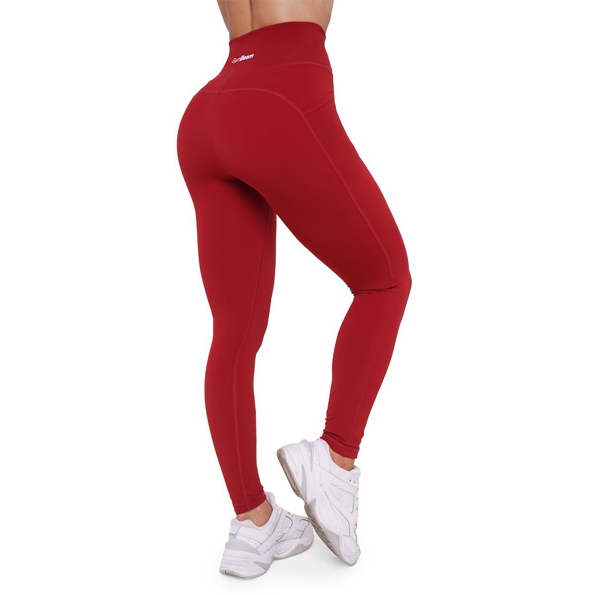 GymBeam Leggings donna Ignite a vita alta rosso scuro