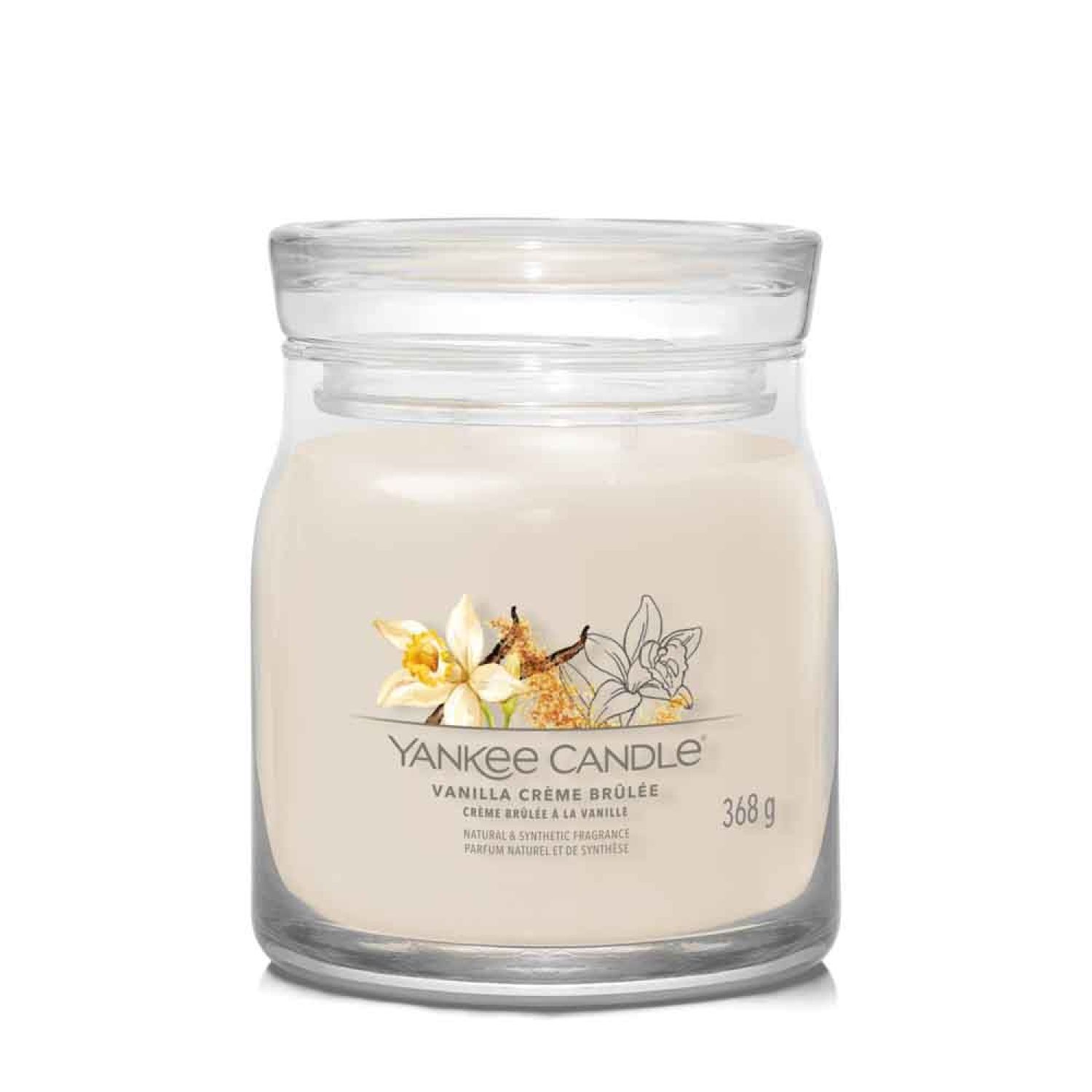 Yankee Candle Signature Candela Profumata Barattolo Medio Vaniglia Crème Brûlée 368 g