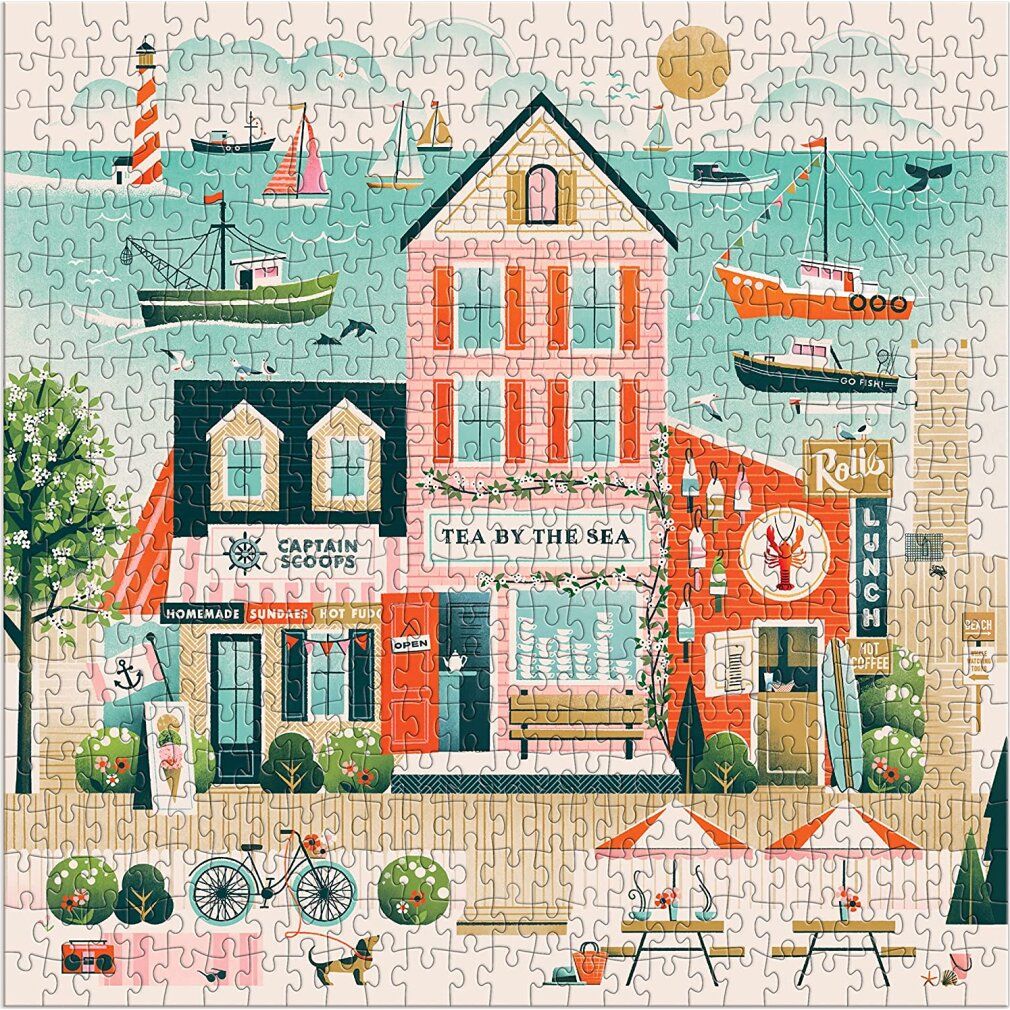 galison Puzzle quadrato sul mare 500 pezzi