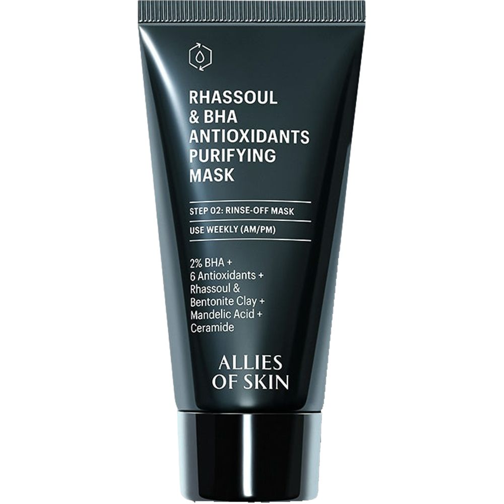 ALLIES OF SKIN Maschera viso purificante con rhassoul, BHA e antiossidanti per pelle impura