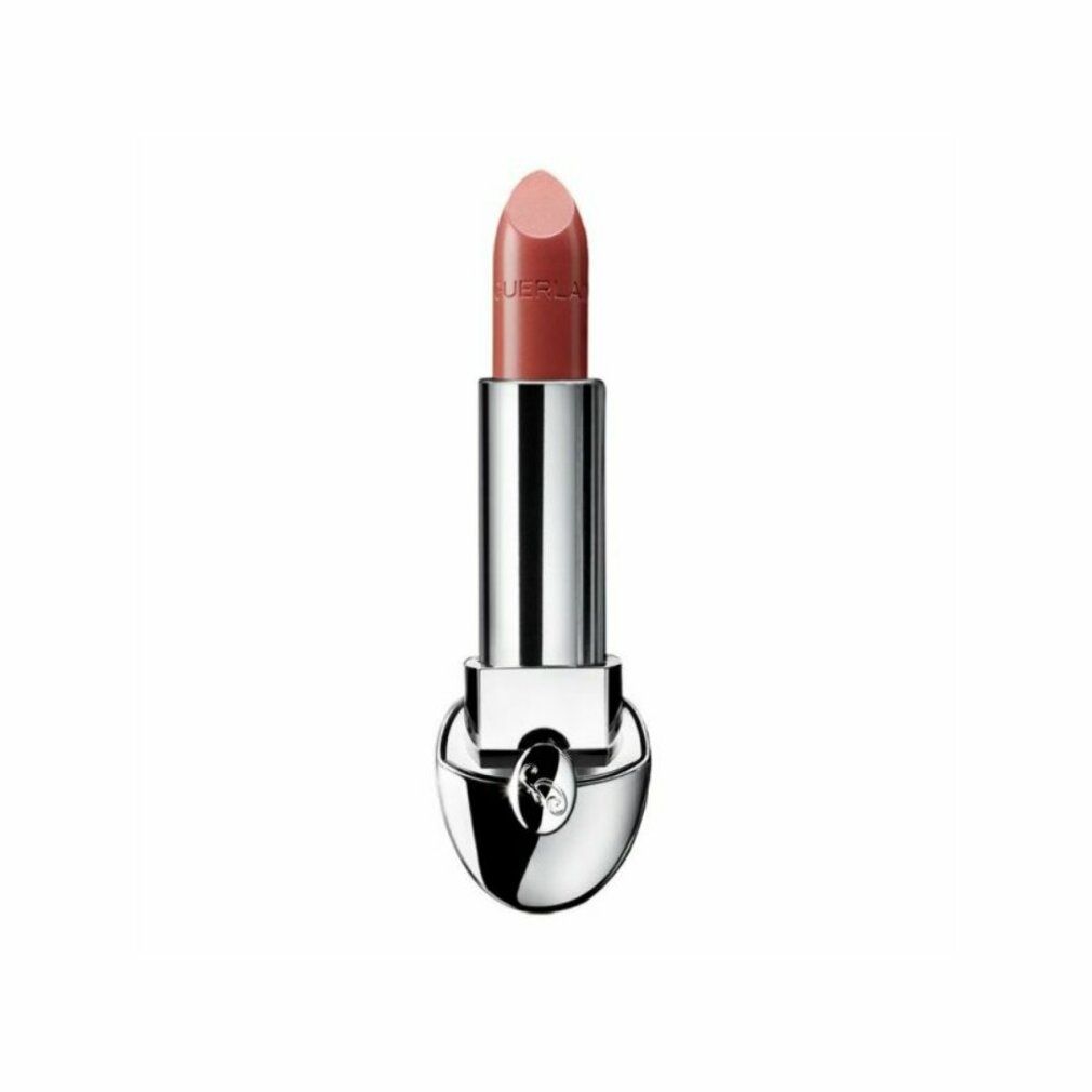 Rossetto beige in un astuccio argentato. Il rossetto è aperto.