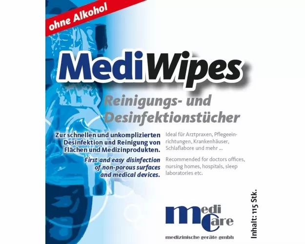 Salviette per pulizia e disinfezione MediWipes, 115 pezzi.