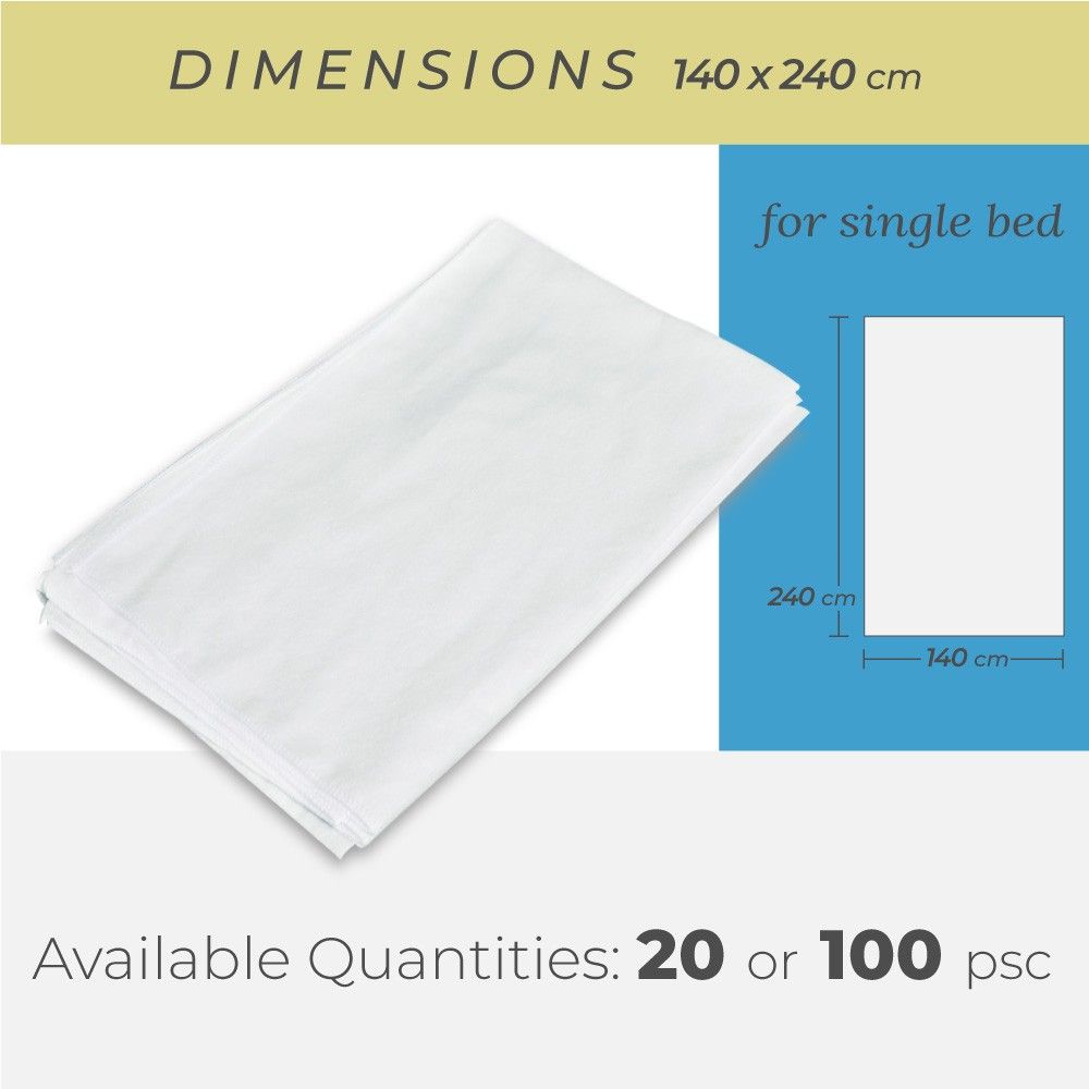 Medical Sud Lenzuola Monouso per Barella Emergenza in Tessuto non tessuto cm 100 x 200