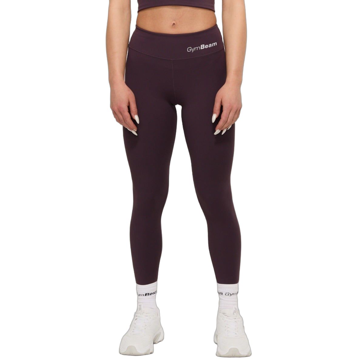GymBeam Leggings donna BEAT a vita alta senza tasche Berrywood
