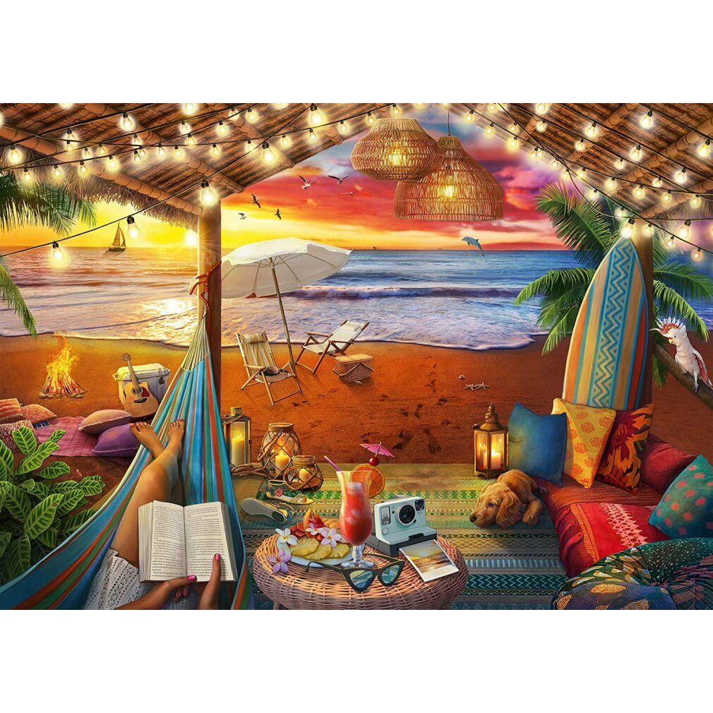 Puzzle ravensburger Luoghi comuni: Cabana da spiaggia xxl 500 pezzi
