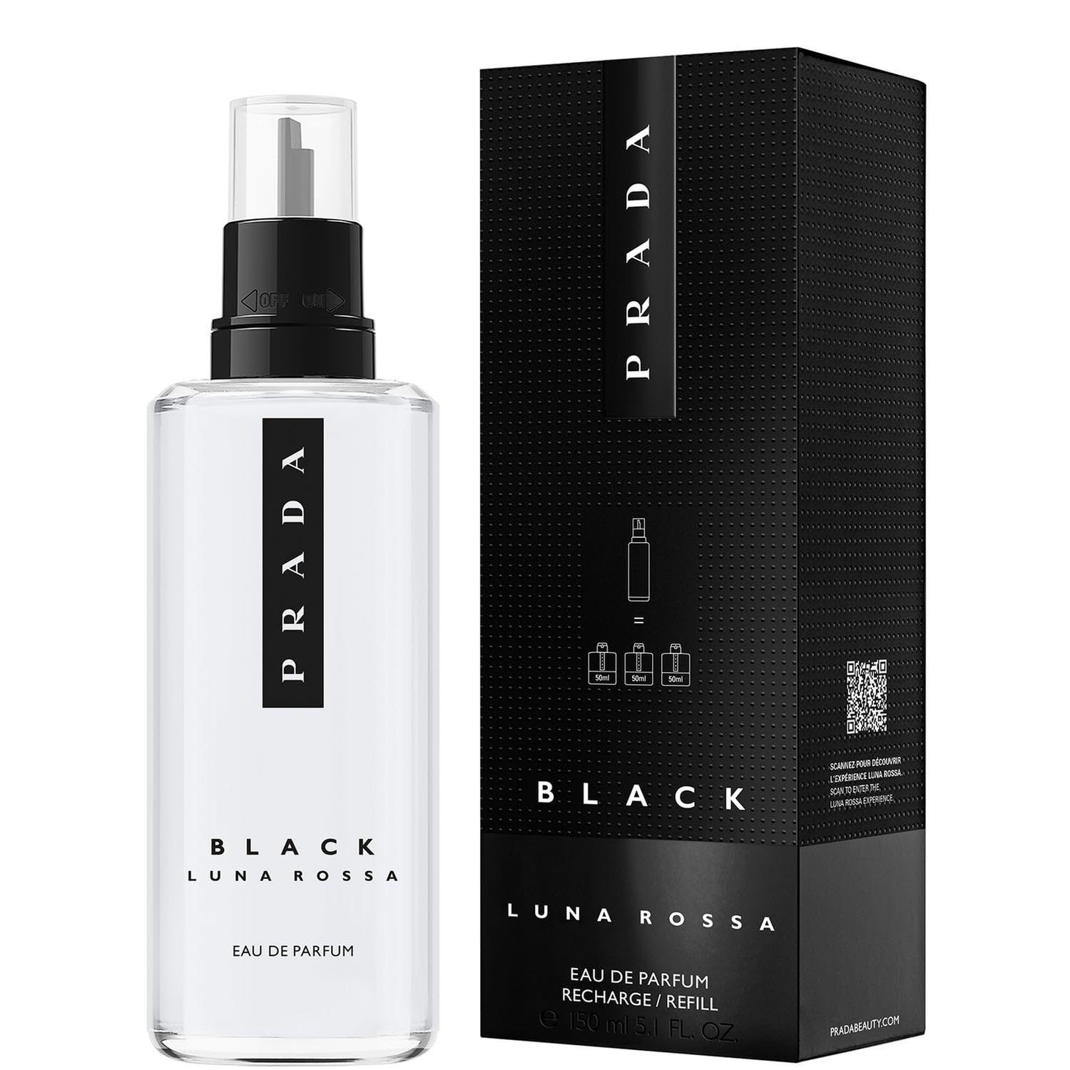 Ricarica profumo PRADA LUNA ROSSA BLACK 150 ML