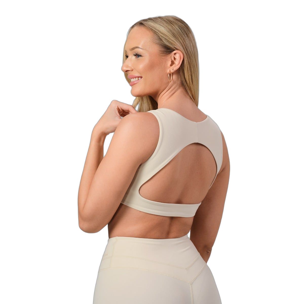 GymBeam Reggiseno sportivo donna NEO Almond con imbottiture rimovibili
