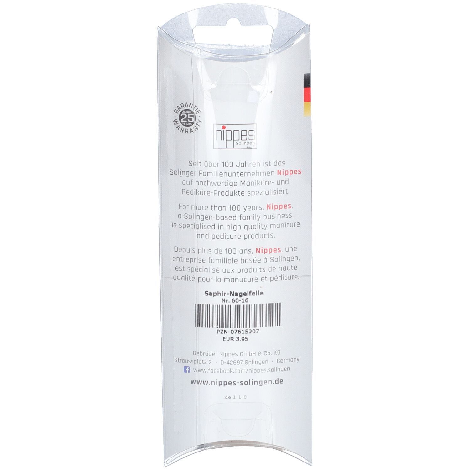 nippes Solingen  Lima Zaffiro per Unghie, 16 cm