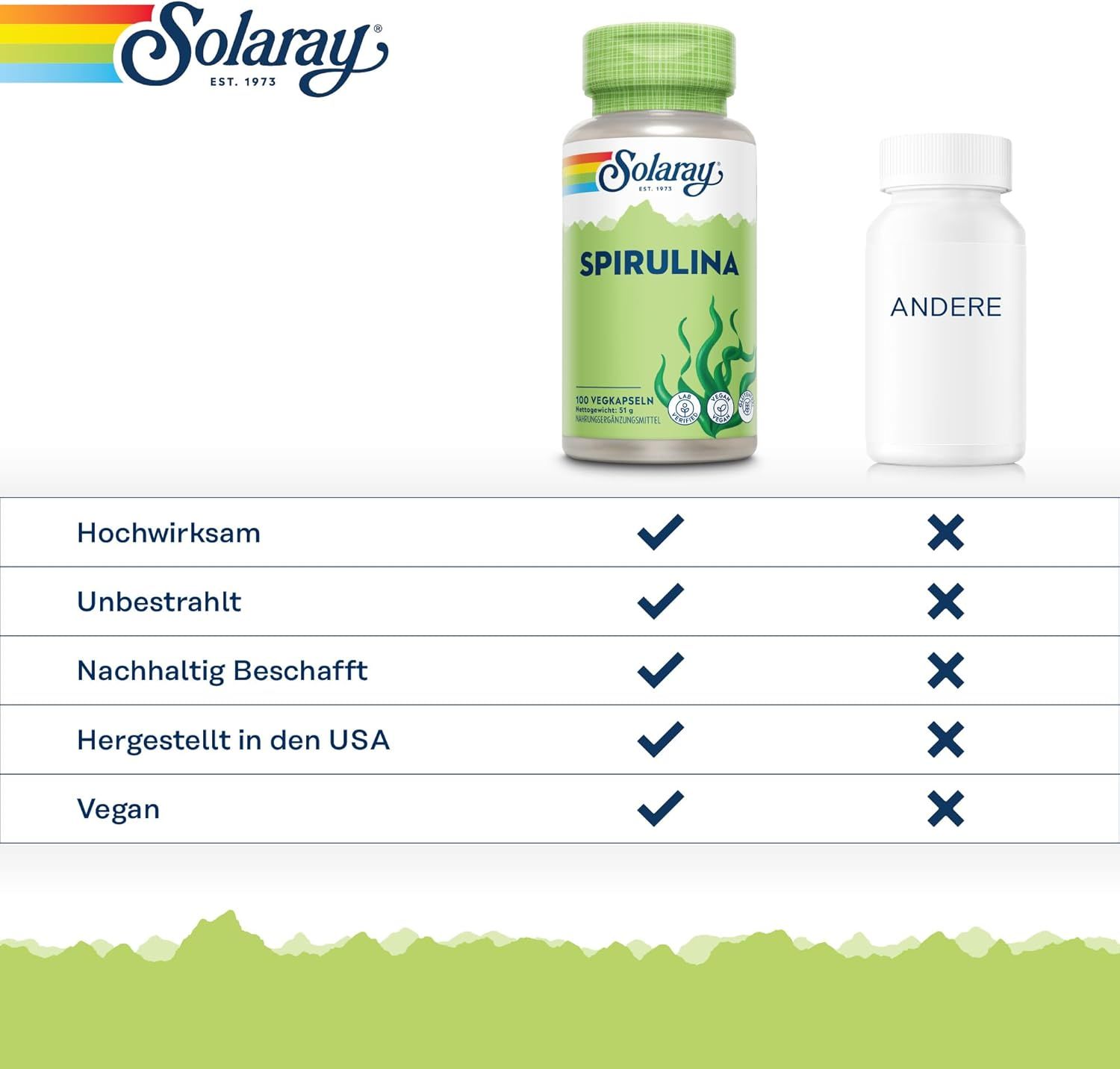 Solaray Capsule di Alga Spirulina