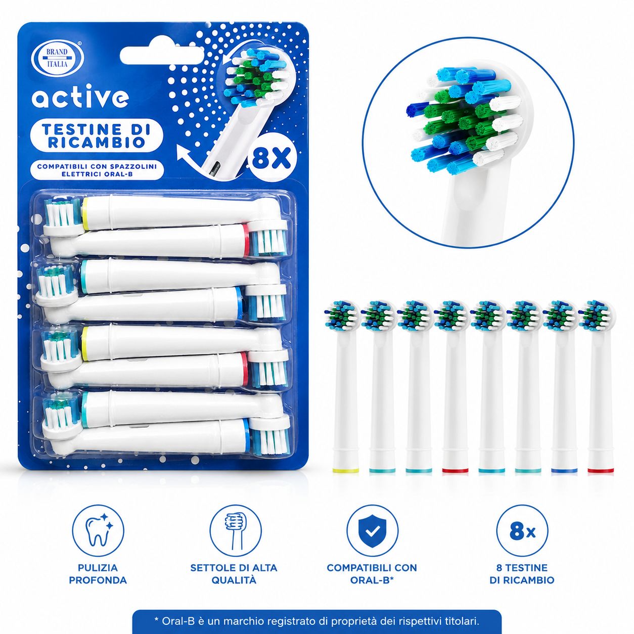 BRAND ITALIA - Testine Compatibili Oral B