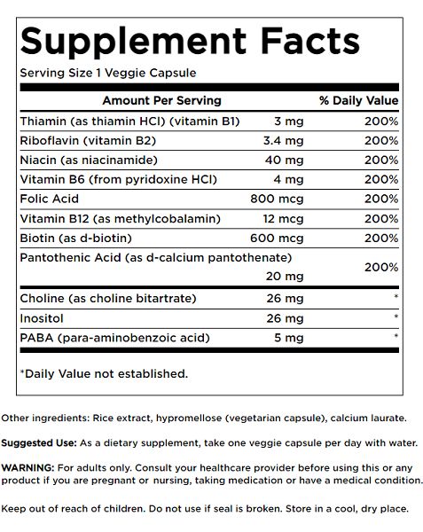 Tabella nutrizionale. Contiene informazioni su vitamine e minerali per porzione. Ingredienti: estratto di riso, ipromellosio, laurato di calcio.