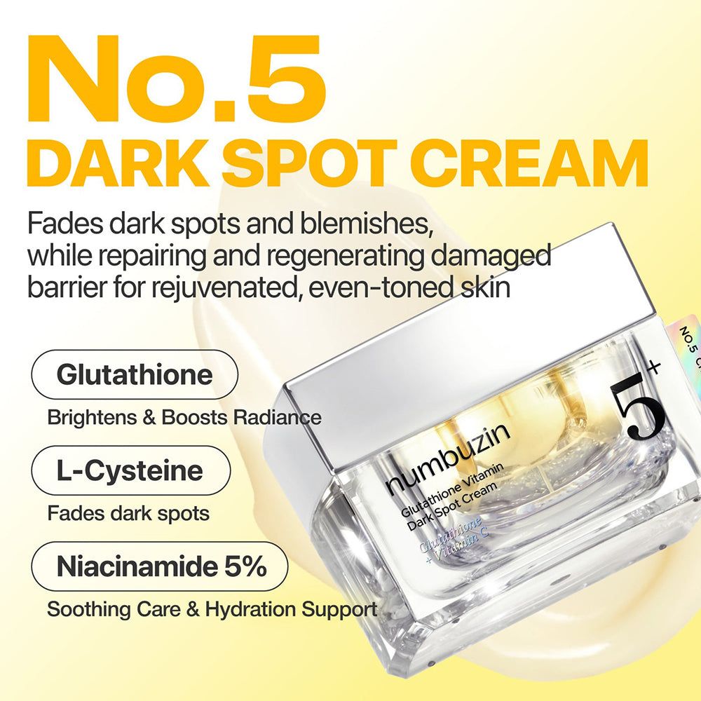 NUMBUZIN Nr.5 Crema laser illuminante al Glutatione, Vitamina C e Niacinamide