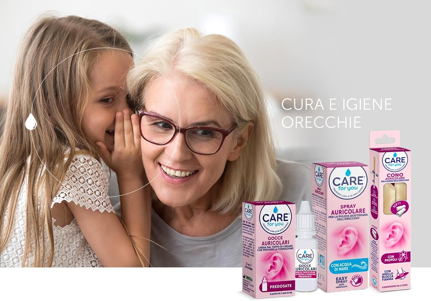 Care For You Spray Auricolare Soluzione Isotonica Acqua di Mare 100 ml