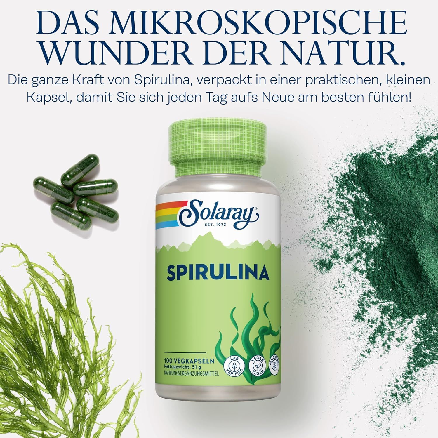Solaray Capsule di Alga Spirulina