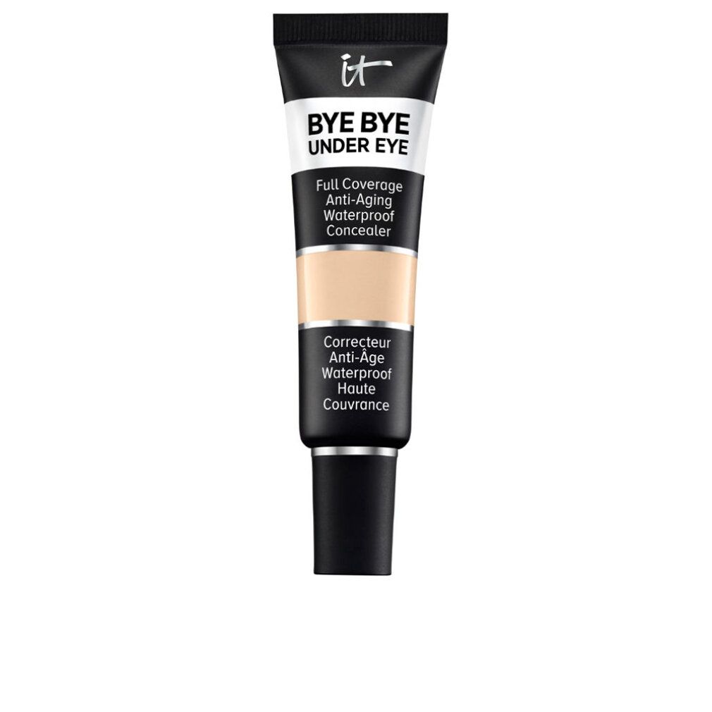 Correttore Bye Bye Under Eye It Cosmetics. Tubo con correttore beige chiaro. Tappo nero e testo.
