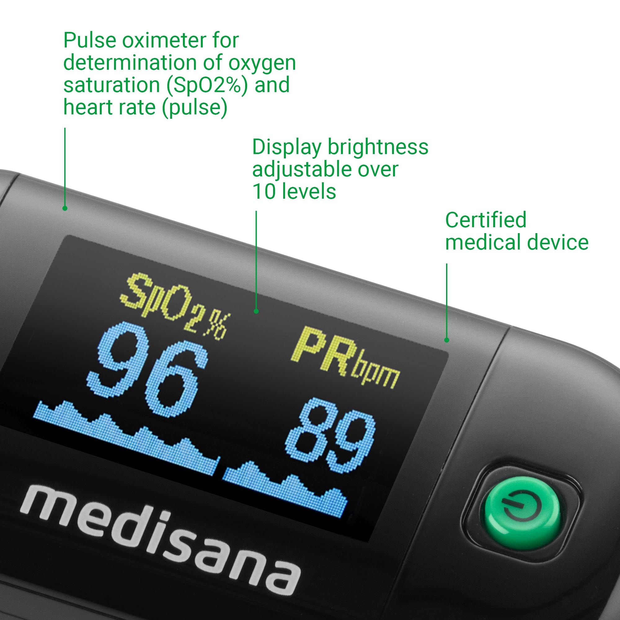 medisana PM 100 nero pulsossimetro