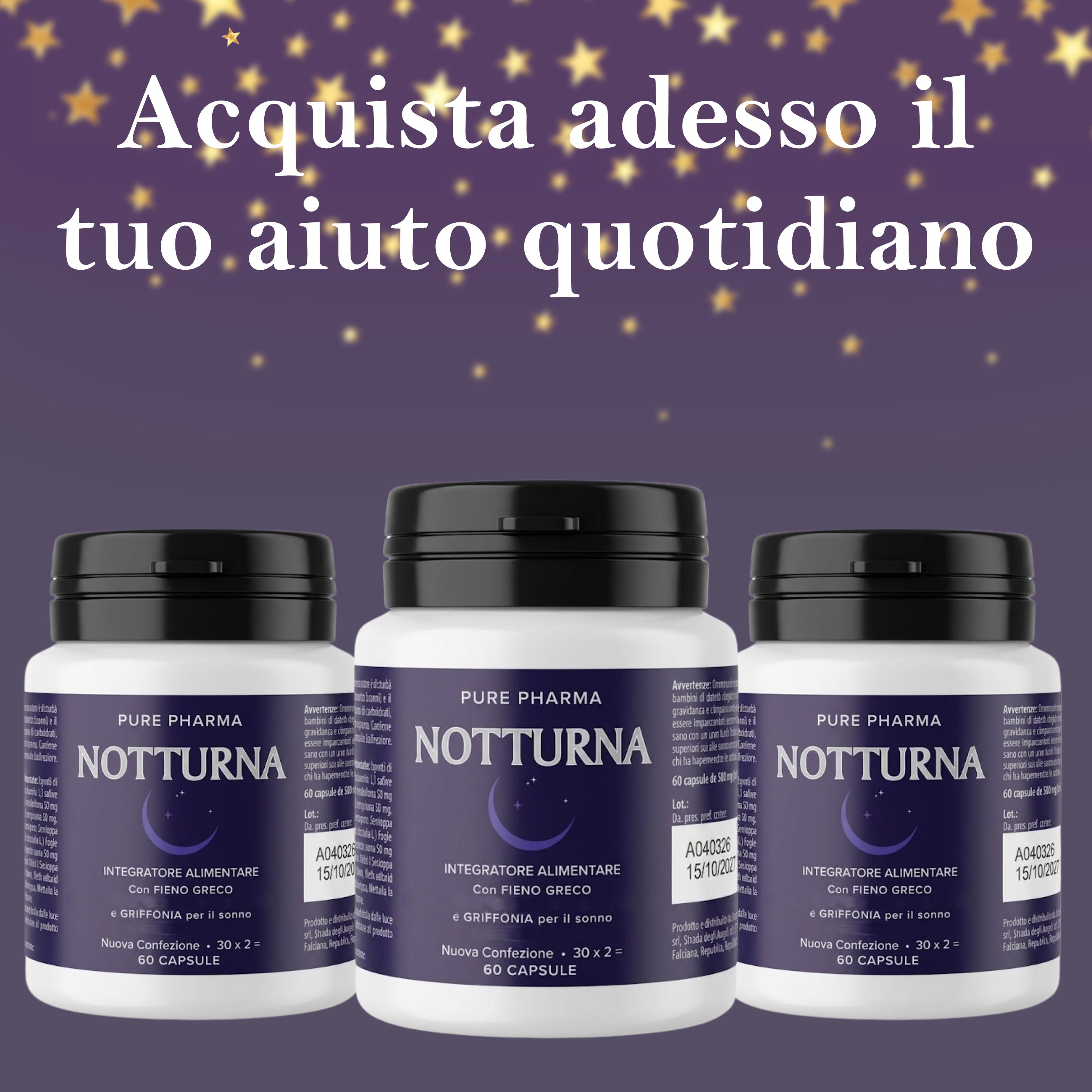ALOHALABS Notturna Integratore Alimentare con Griffonia,– Formula per la Routine Serale e il Relax
