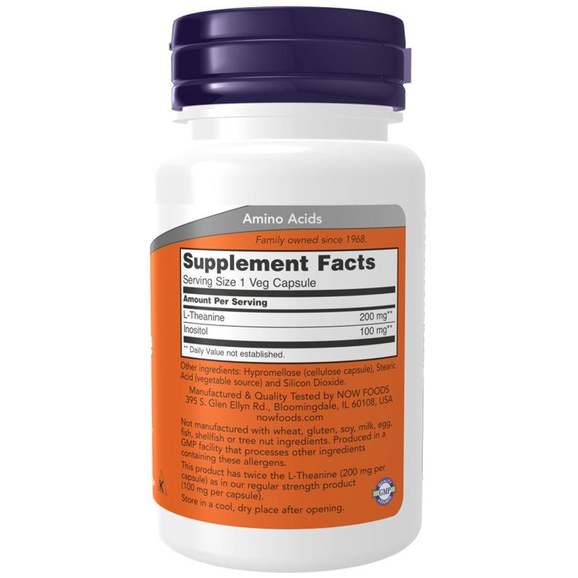 Now Foods, Double Strength L-Theanine, 200mg