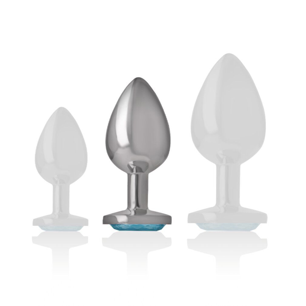 Confronto di tre analplug Intense di diverse dimensioni.