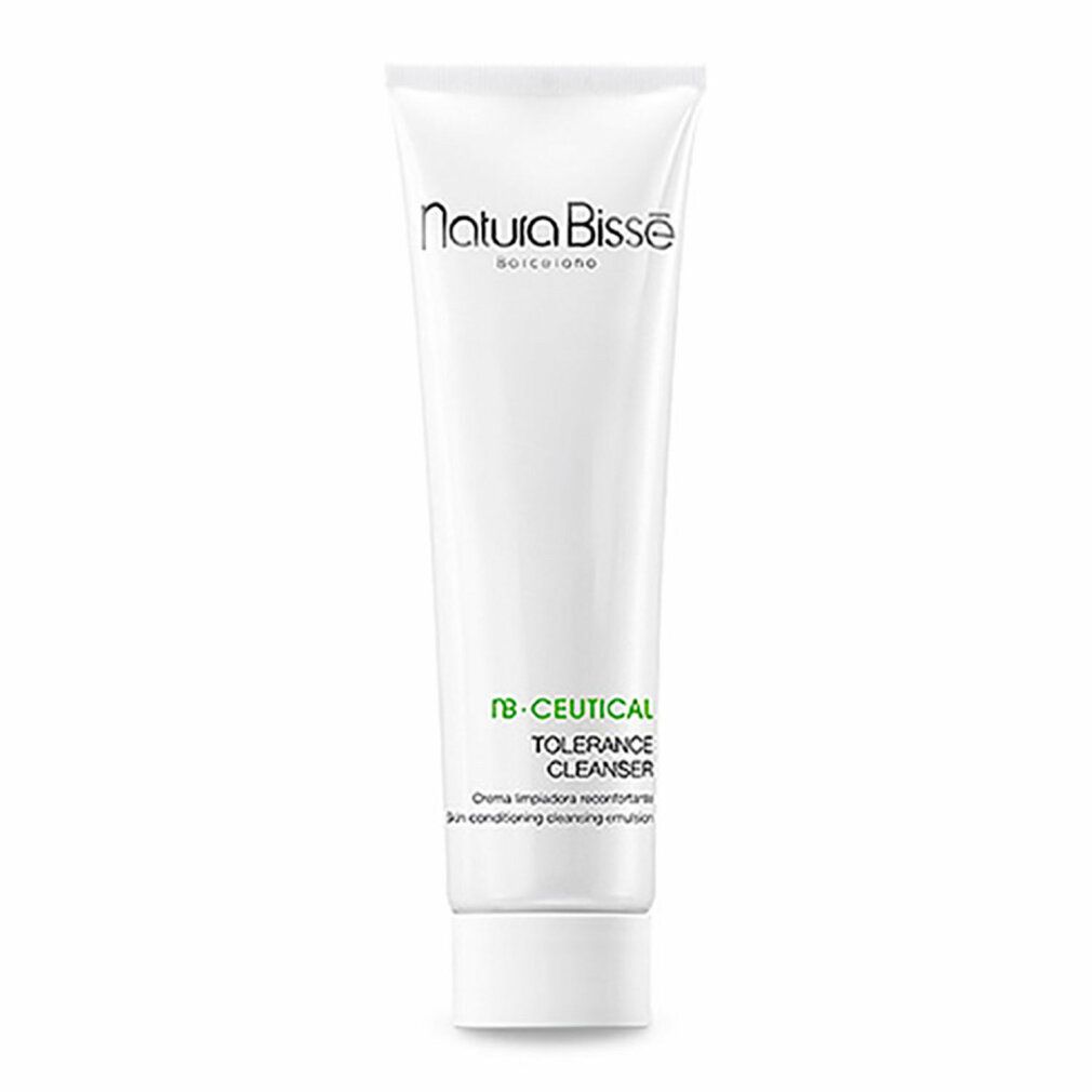 Tubo bianco con scritta: Natura Bissé Barcelona. NB-CEUTICAL TOLERANCE CLEANSER. Skin-conditioning cleansing emulsion.