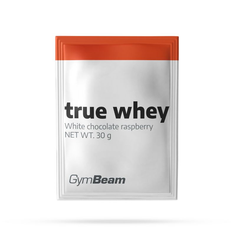 GymBeam True Whey Sample proteine del siero del latte concentrato, Fragola