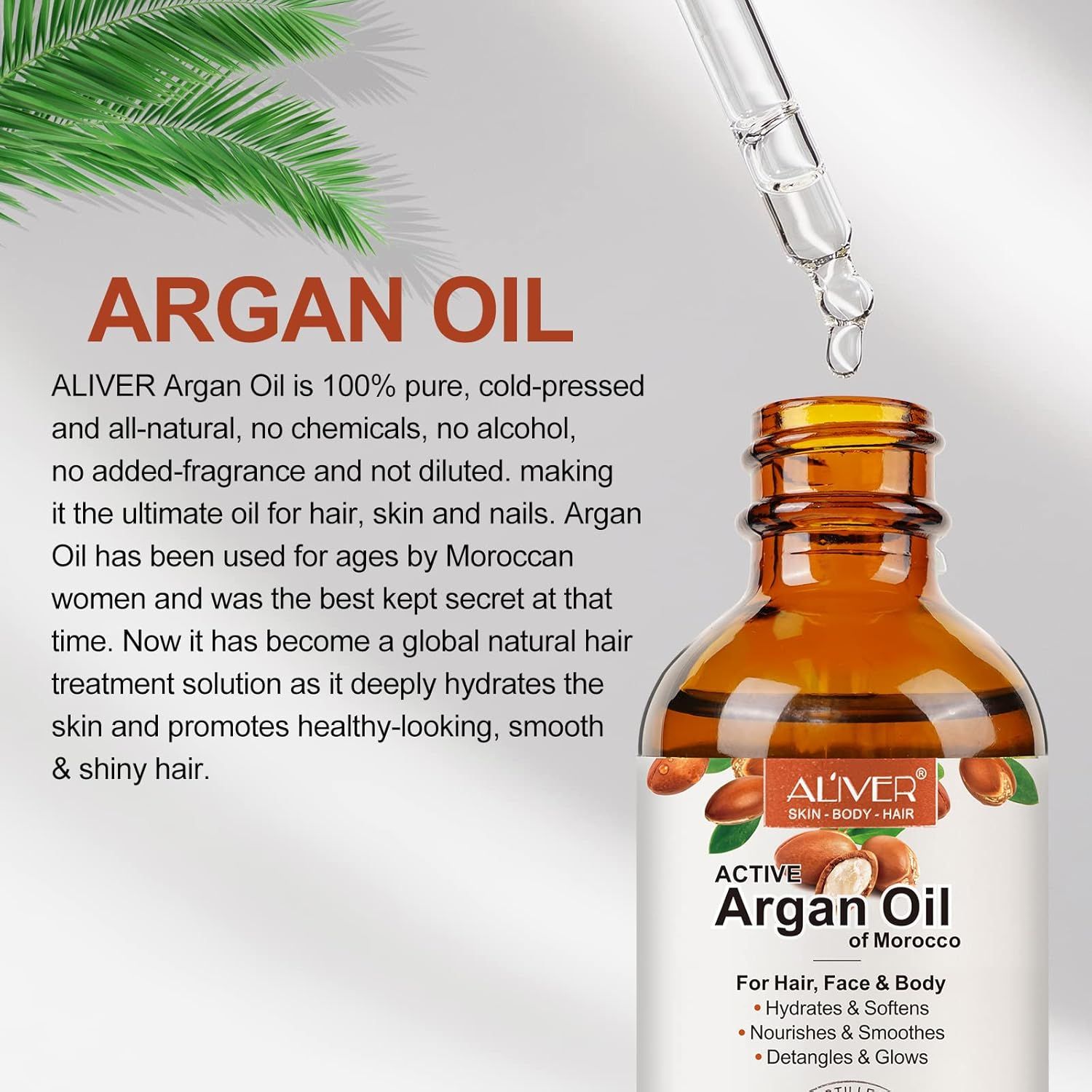 Zoxpm Olio di Argan per Capelli