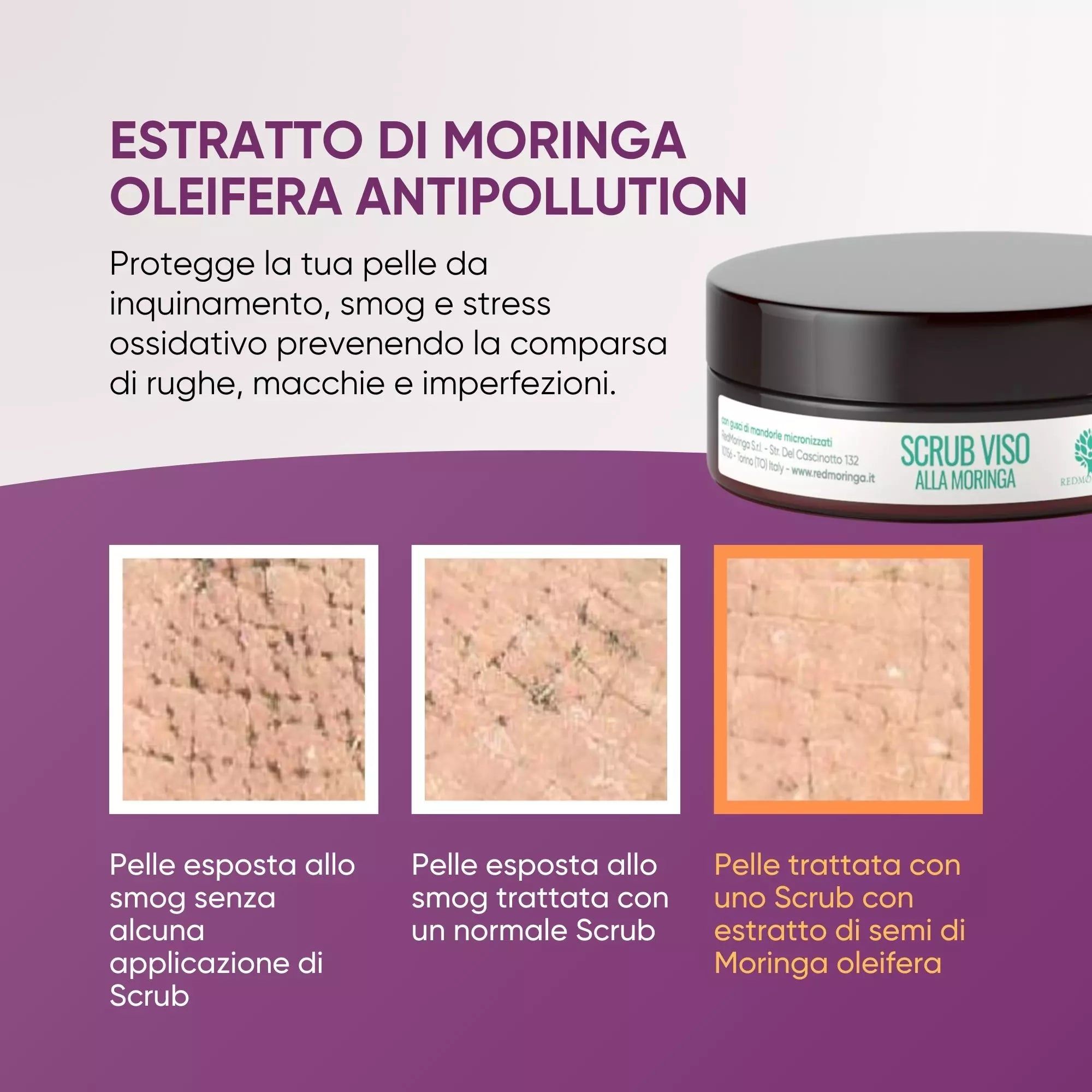 RedMoringa Scrub Viso Naturale – Esfoliante Delicato e Illuminante